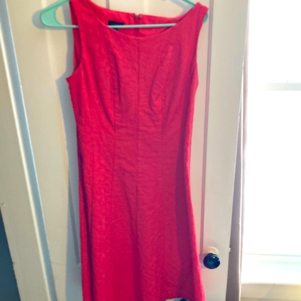 Talbots damask pink dress